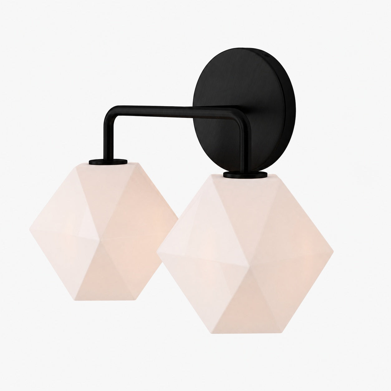 Talvior Geometric Modern Bathroom Sconce - Faceted Shade Light in Luxe Finishes
