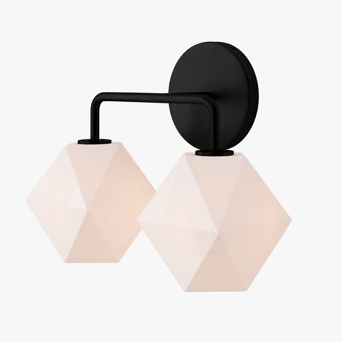 Talvior Geometric Modern Bathroom Sconce - Faceted Shade Light in Luxe Finishes