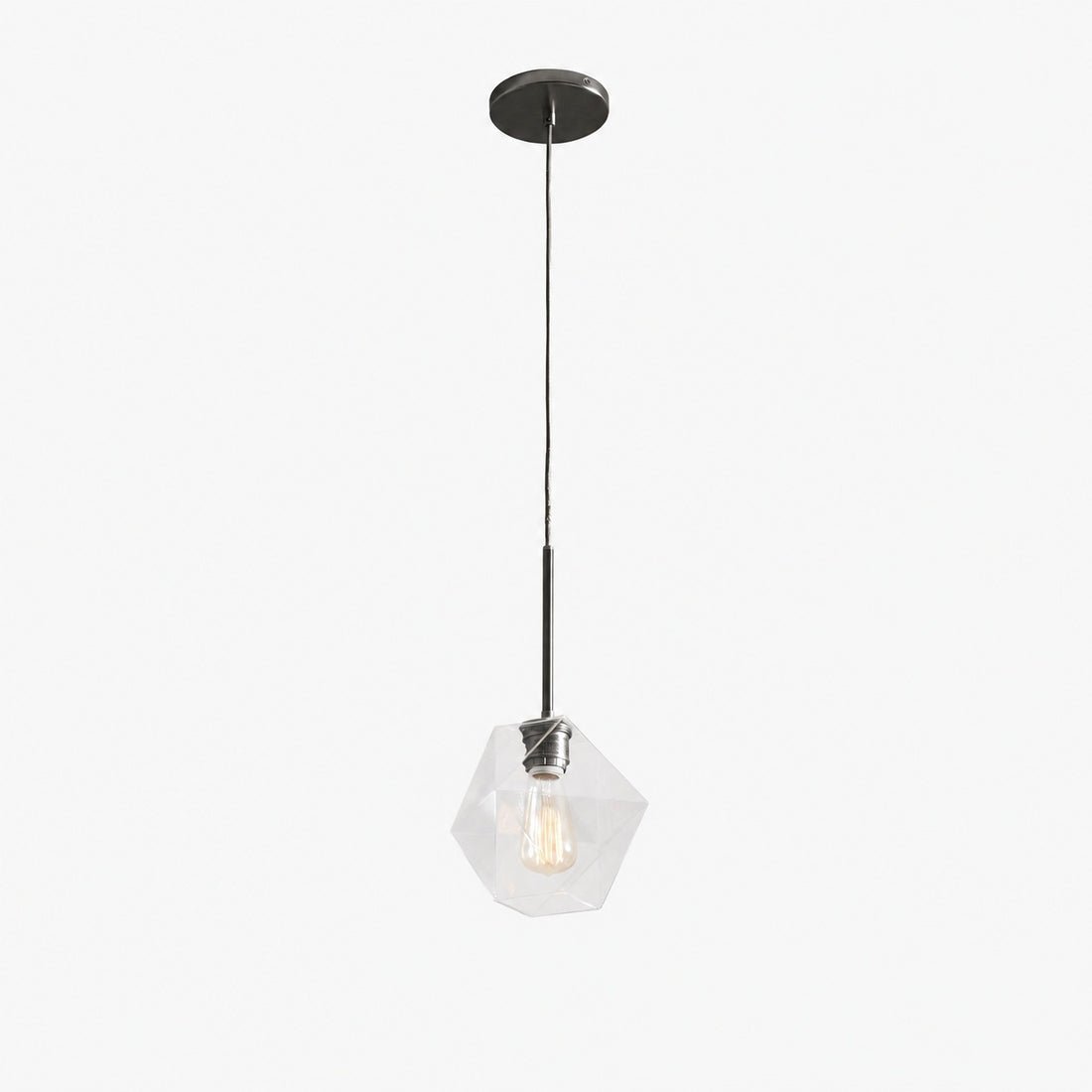 Talvior Faceted Pendant Light – Adjustable Glass Light Fixture