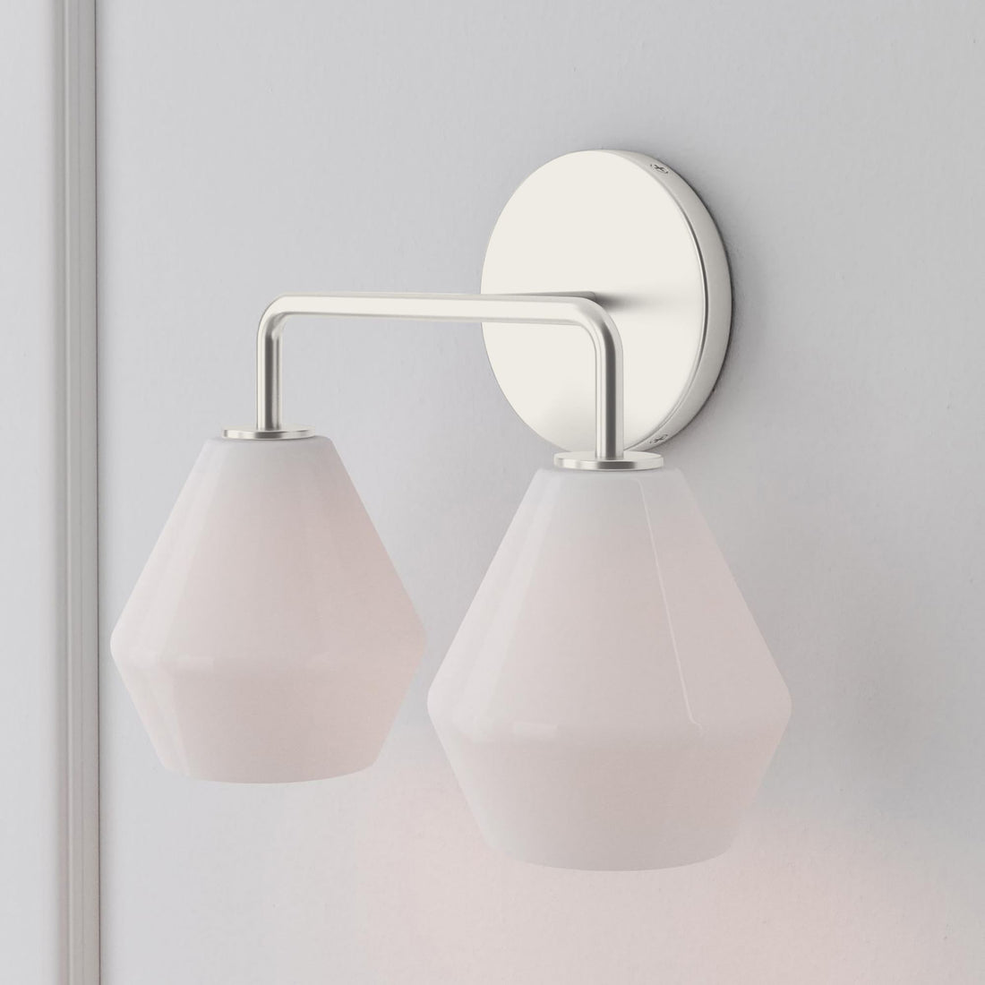Merin Multi Head Dressing Table Wall Lamp - Metal And Glass Sculptural Lamp