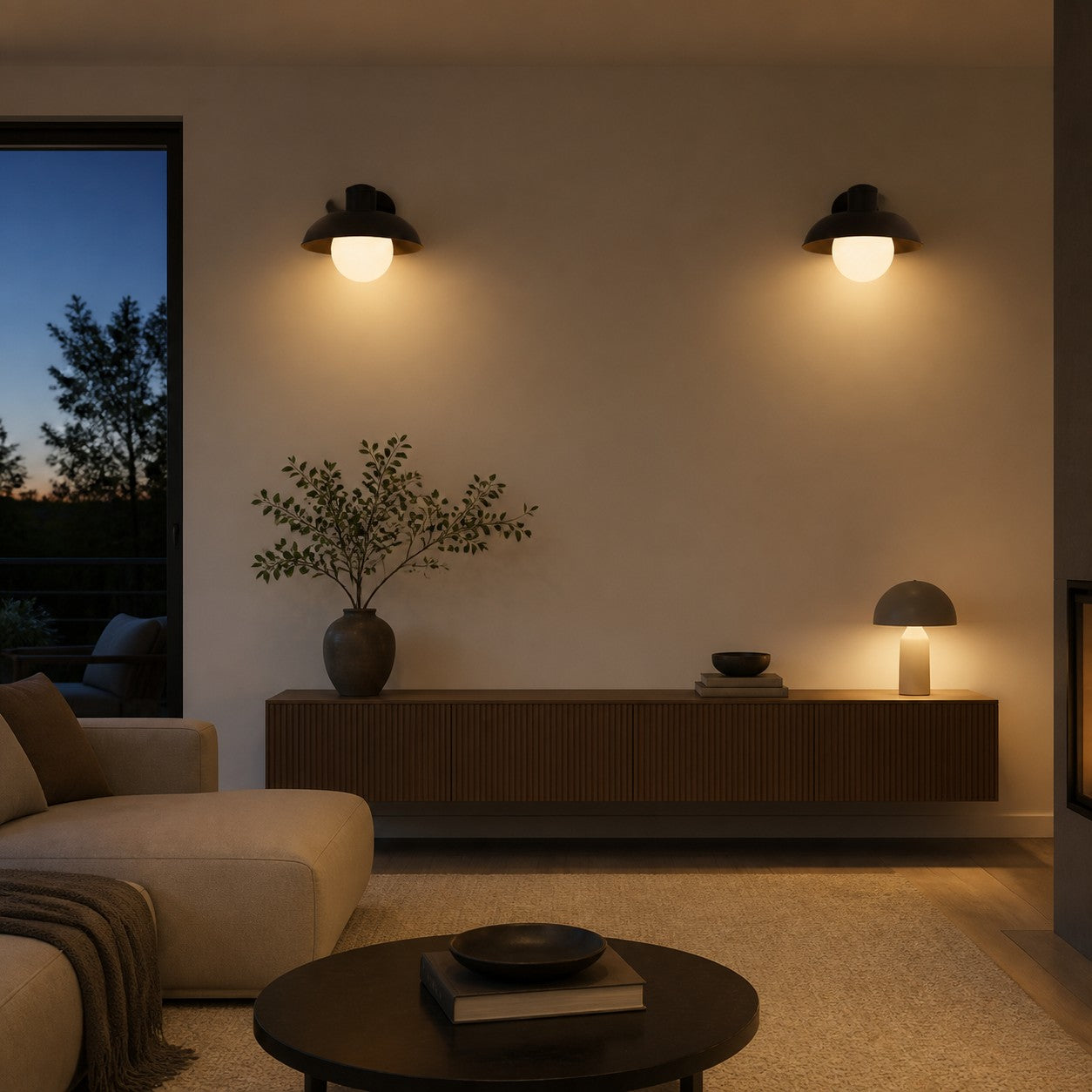 Cordax Industrial Modern Wall Lamp – Soft Opal Glass Glow for Hallway or Bedroom