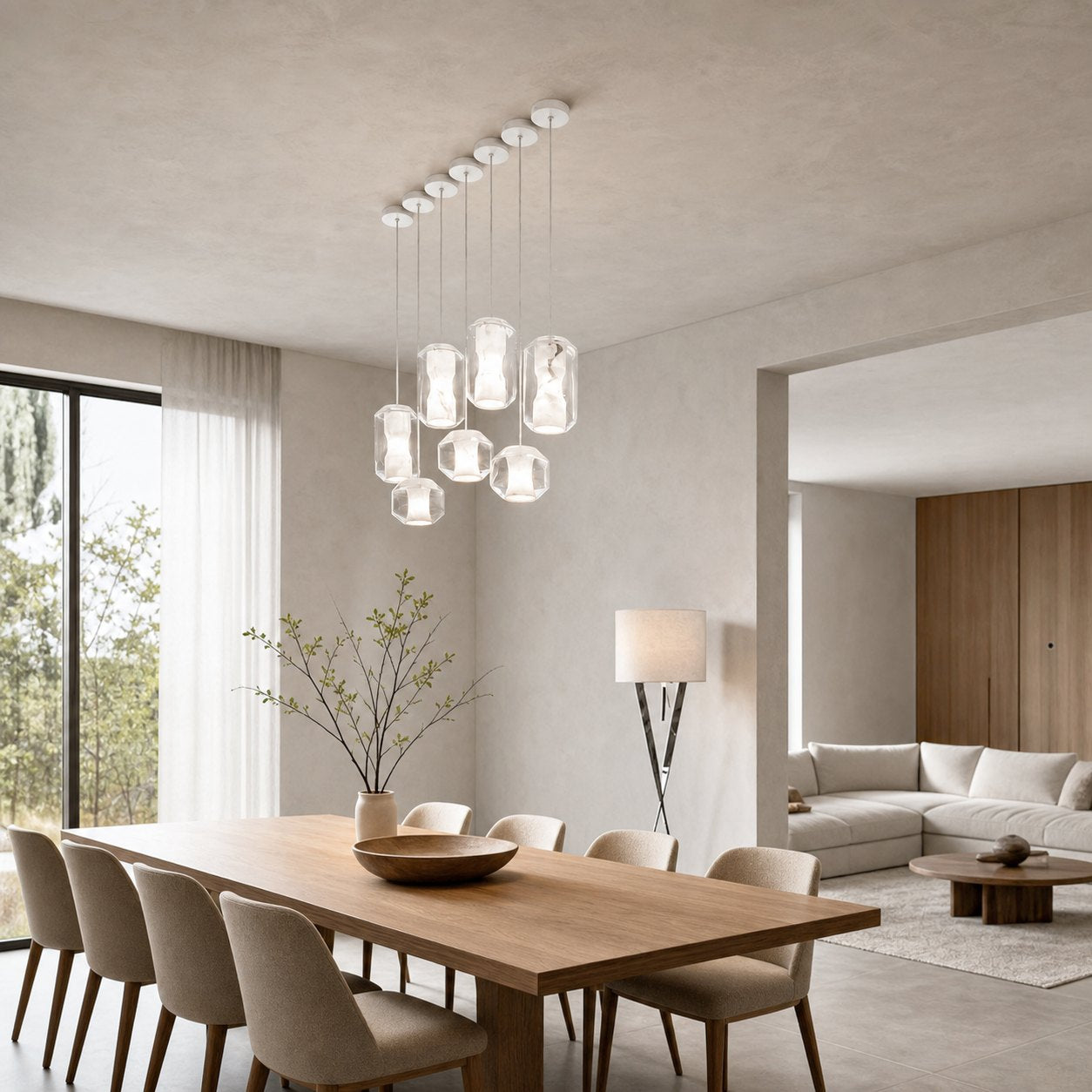 Glass Alabaster Pendant Lamp