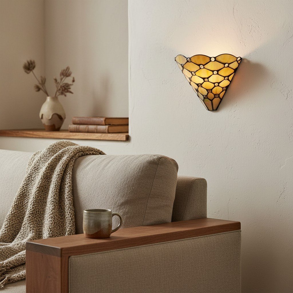 TF Pearl Elegant Glass Wall Light – Wall Sconce for Lounge Bedroom or Hallway
