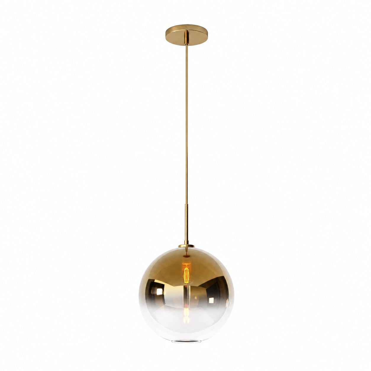 Selvion Sculptural Globe Pendant Light - Modern Glass Pendant Lamp - Sleek Design