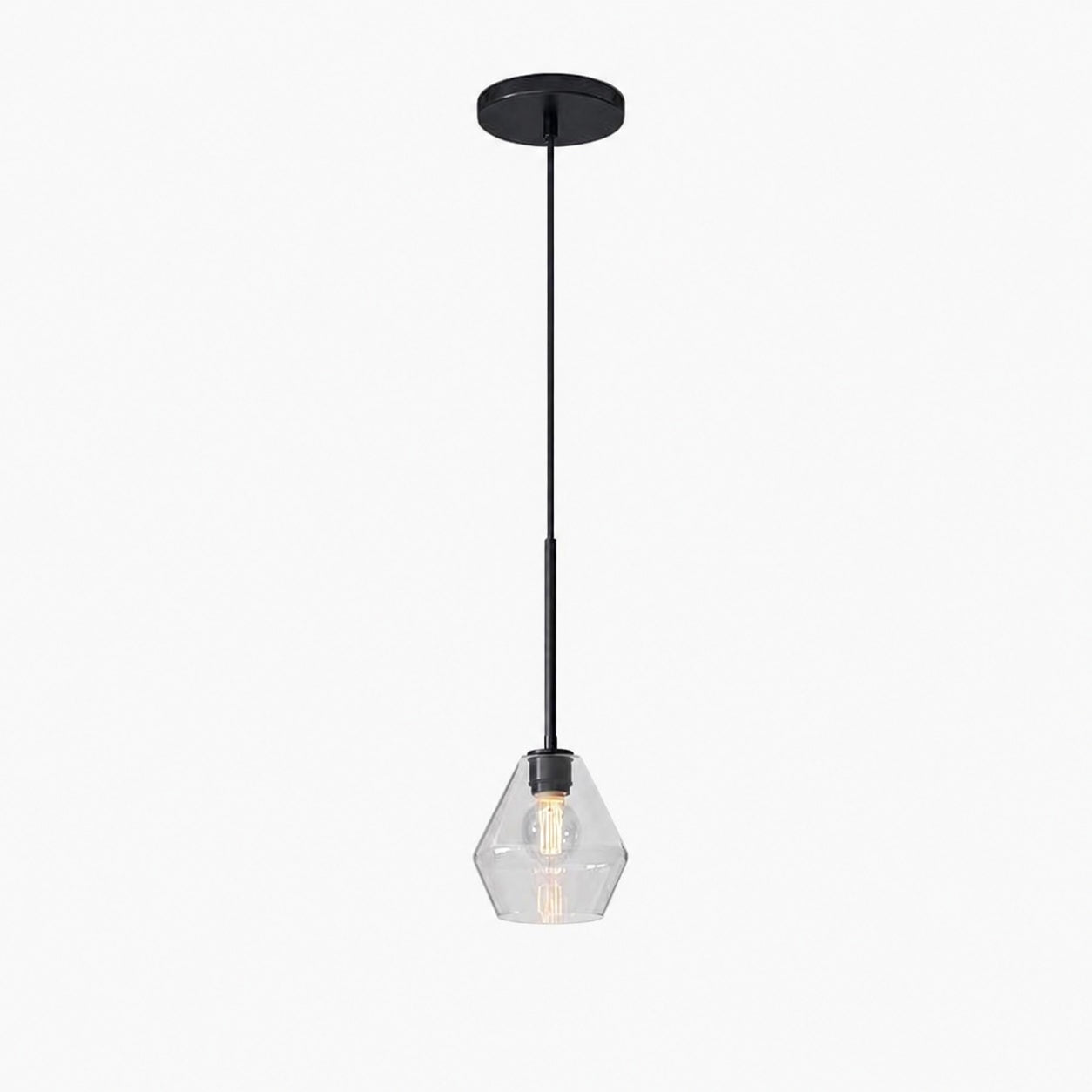 Merin Transparent Glass Sculpture Geometric Chandelier
