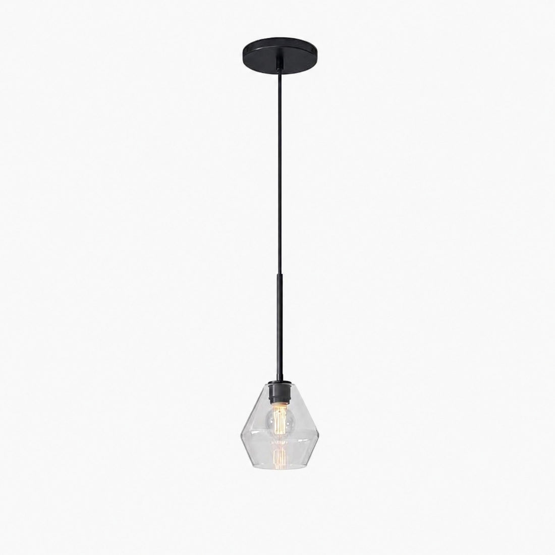 Merin Transparent Glass Sculpture Geometric Chandelier