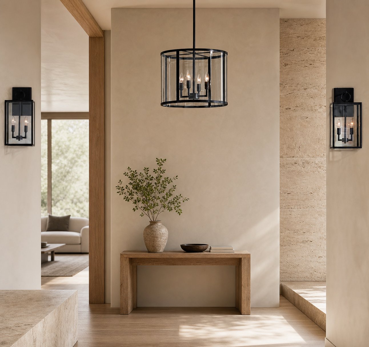Ferrix Modern Outdoor Lantern Iron Pendant Lamp - Industial Glass Lighting Design