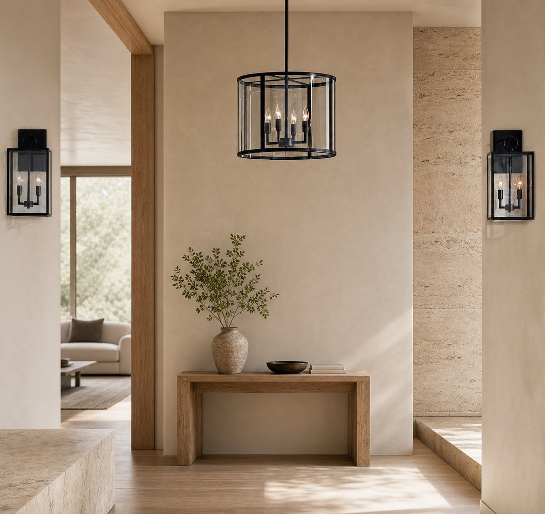 Ferrix Modern Outdoor Lantern Iron Pendant Lamp - Industial Glass Lighting Design