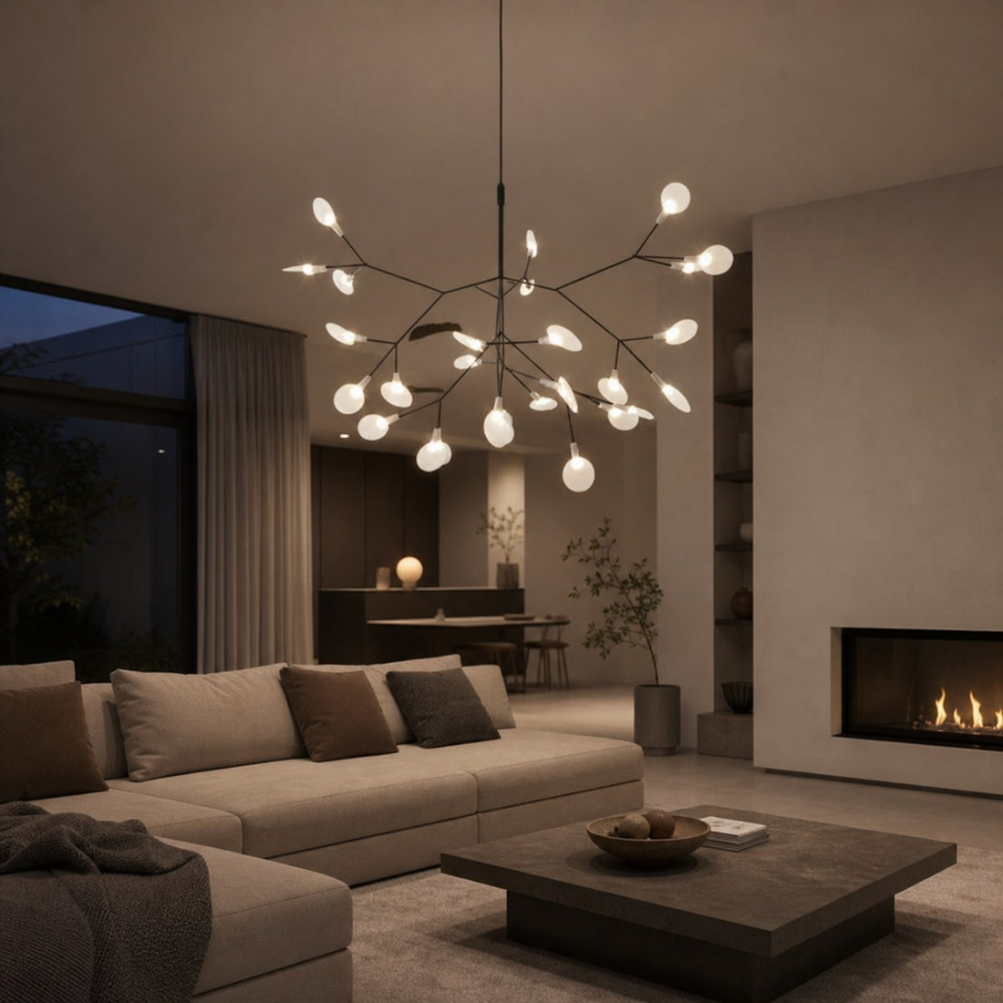 Floresta Artistic Chandelier – Organic Design with Metal and Acrylic for Contemporary Spaces N66