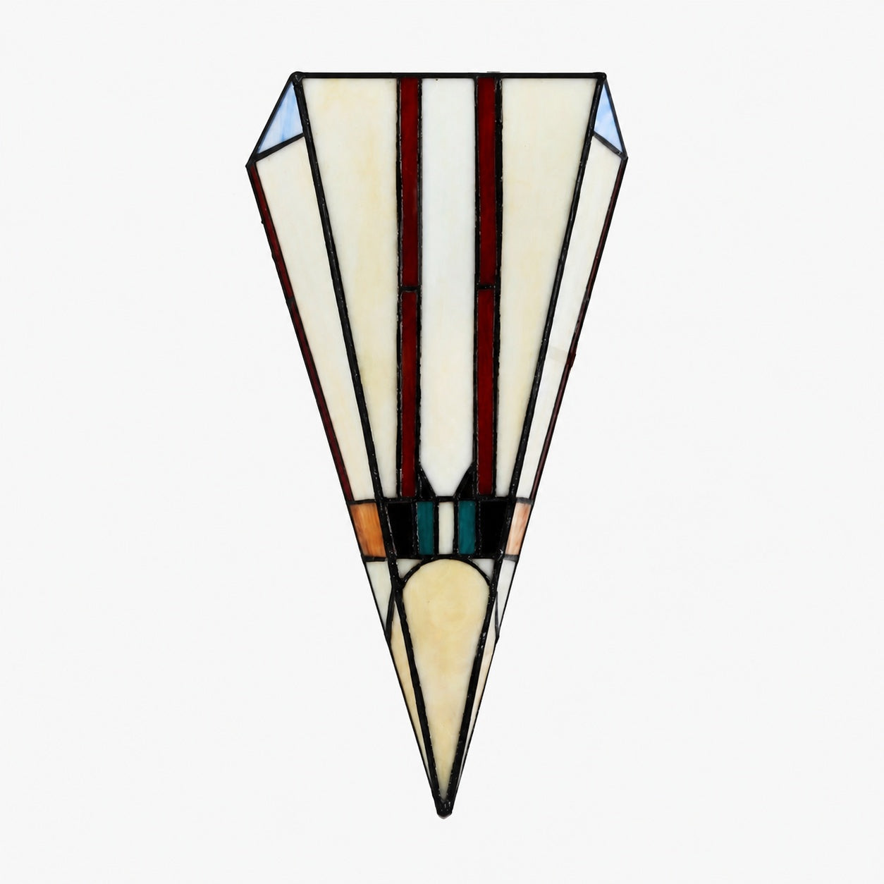 TF Sorenia Art Deco Stained-Glass Wall Light – Hand-Cut Glass Sconce for Living Room