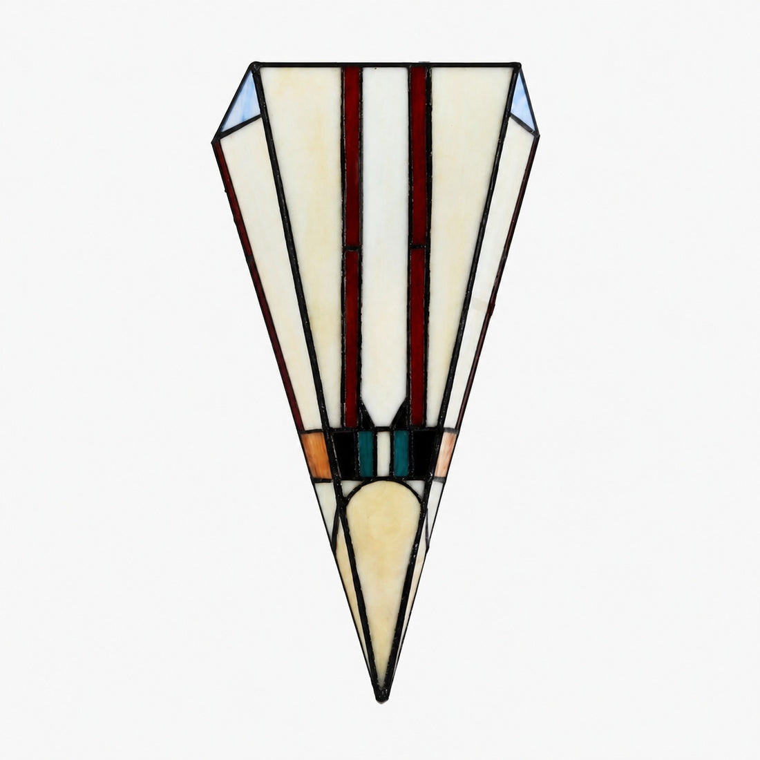 TF Sorenia Art Deco Stained-Glass Wall Light – Hand-Cut Glass Sconce for Living Room