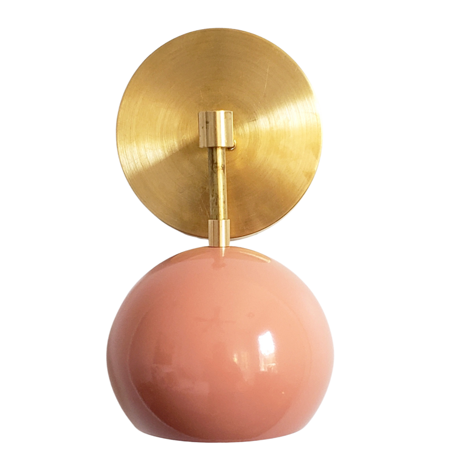 Mid Century Flame Orange Globe Wall Sconce - Modern Brass Or Chrome Light