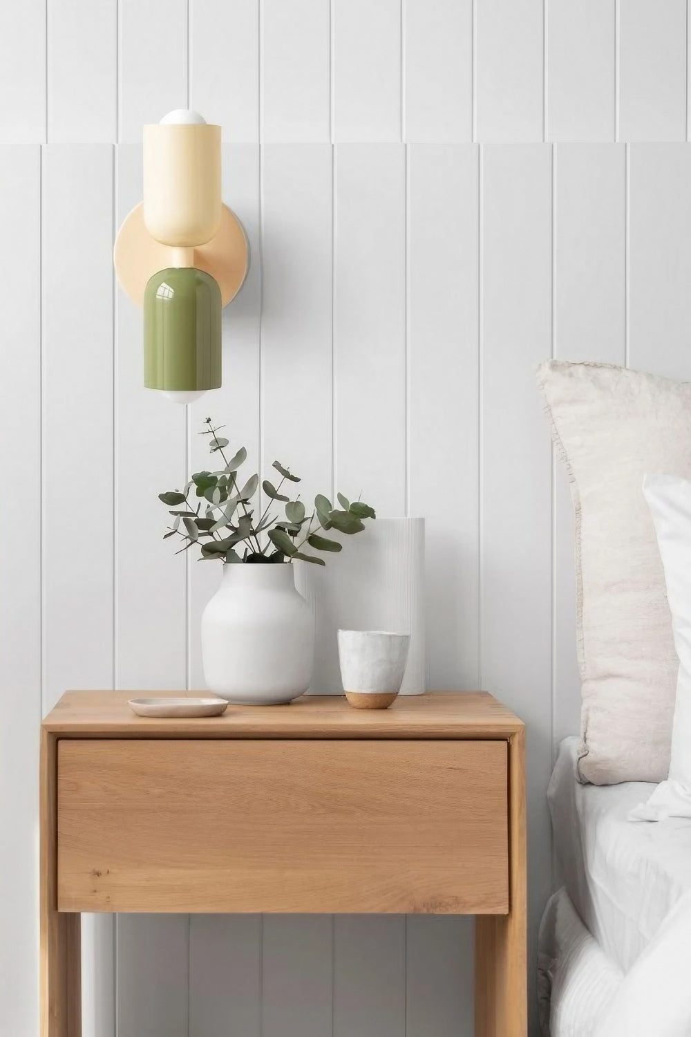 Double head macaroon color up and down wall sconce