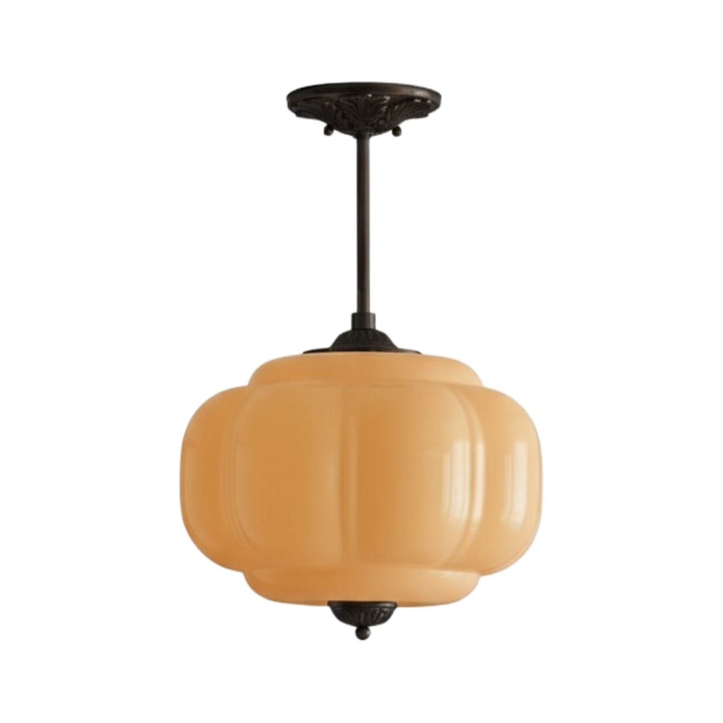 Antique Brass Green Glass Eloise Pendant Light