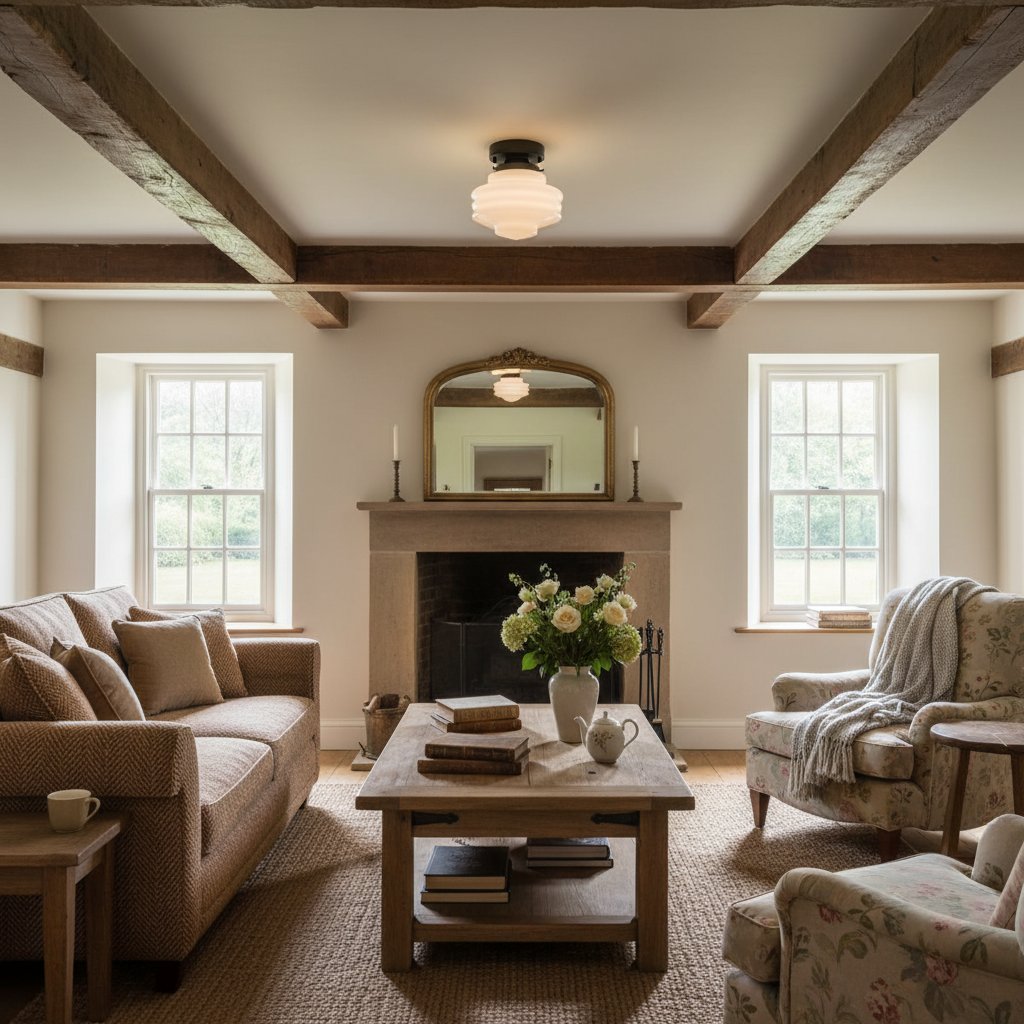 Geotower Glass Art Deco Ceiling Light - Glass Globe - Elegant Home Fixture