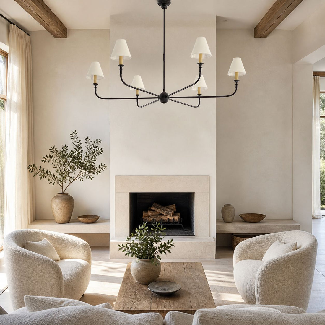 Piaf Grande Modern Industrial Metal Chandelier
