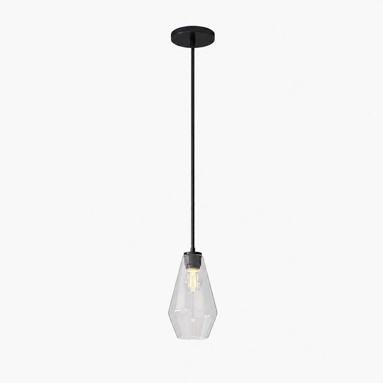 Merin Transparent Glass Sculpture Geometric Chandelier