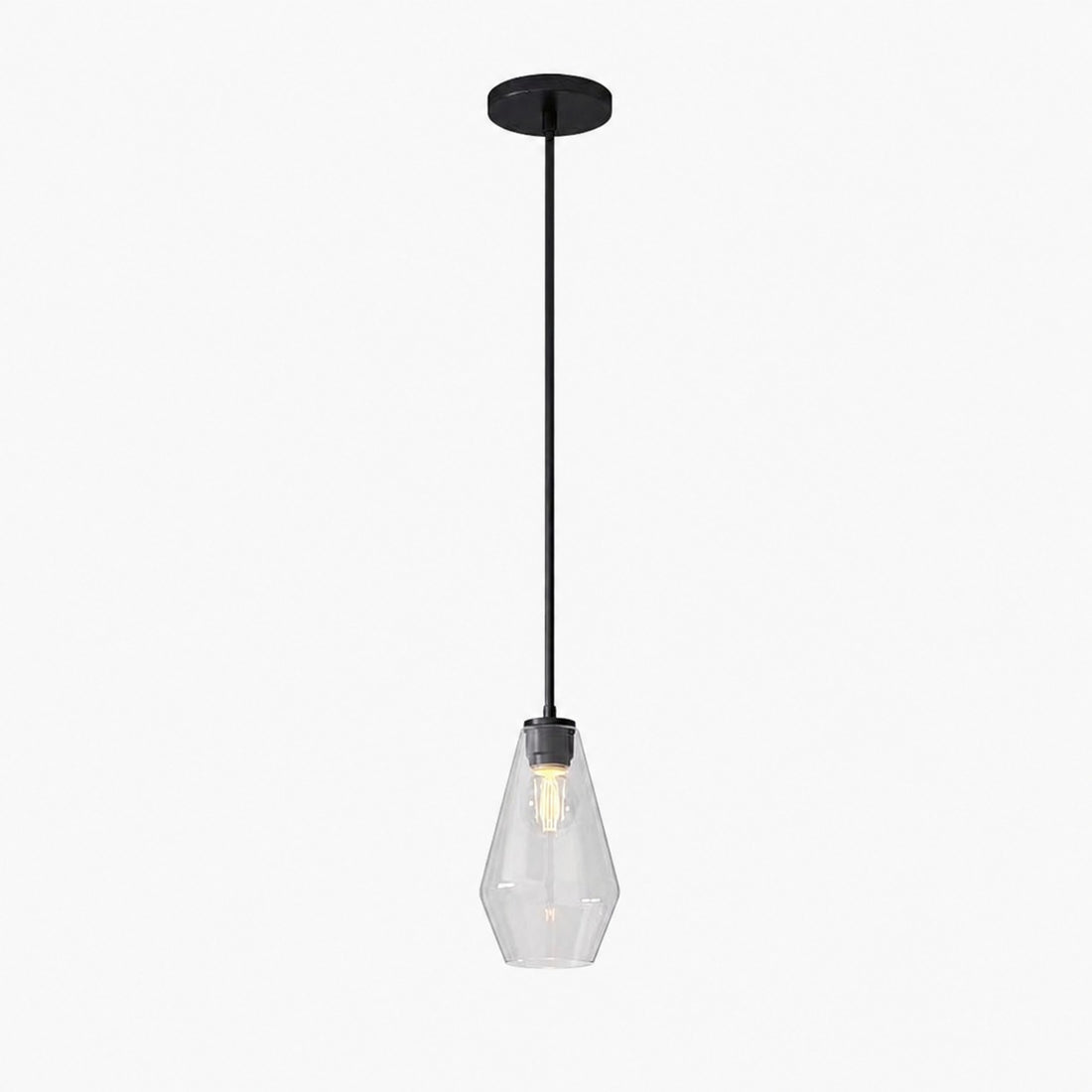 Merin Transparent Glass Sculpture Geometric Chandelier