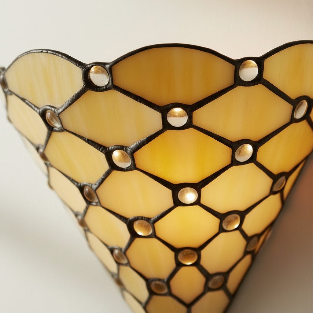 TF Pearl Elegant Glass Wall Light – Wall Sconce for Lounge Bedroom or Hallway