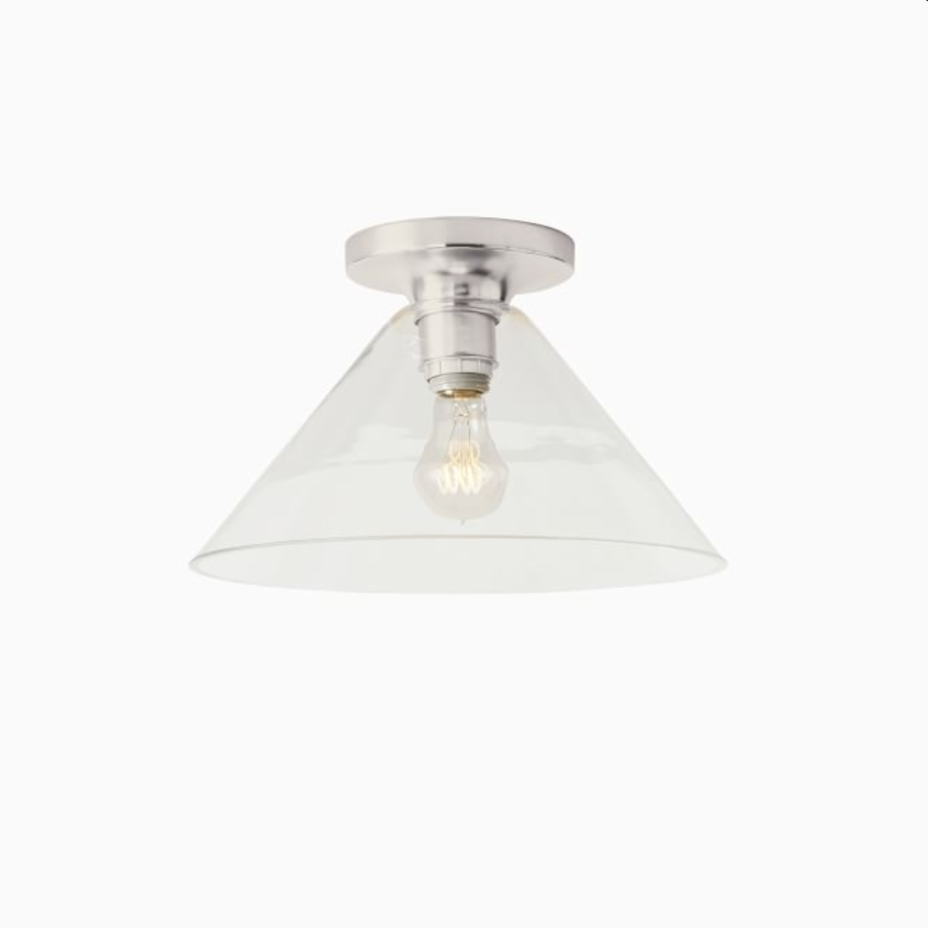 Conica Cone Flush Mount – Glass Ceiling Light for Modern Spaces