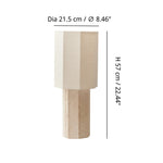 Load image into Gallery viewer, Octagonal Travertine Stone Table Lamp
