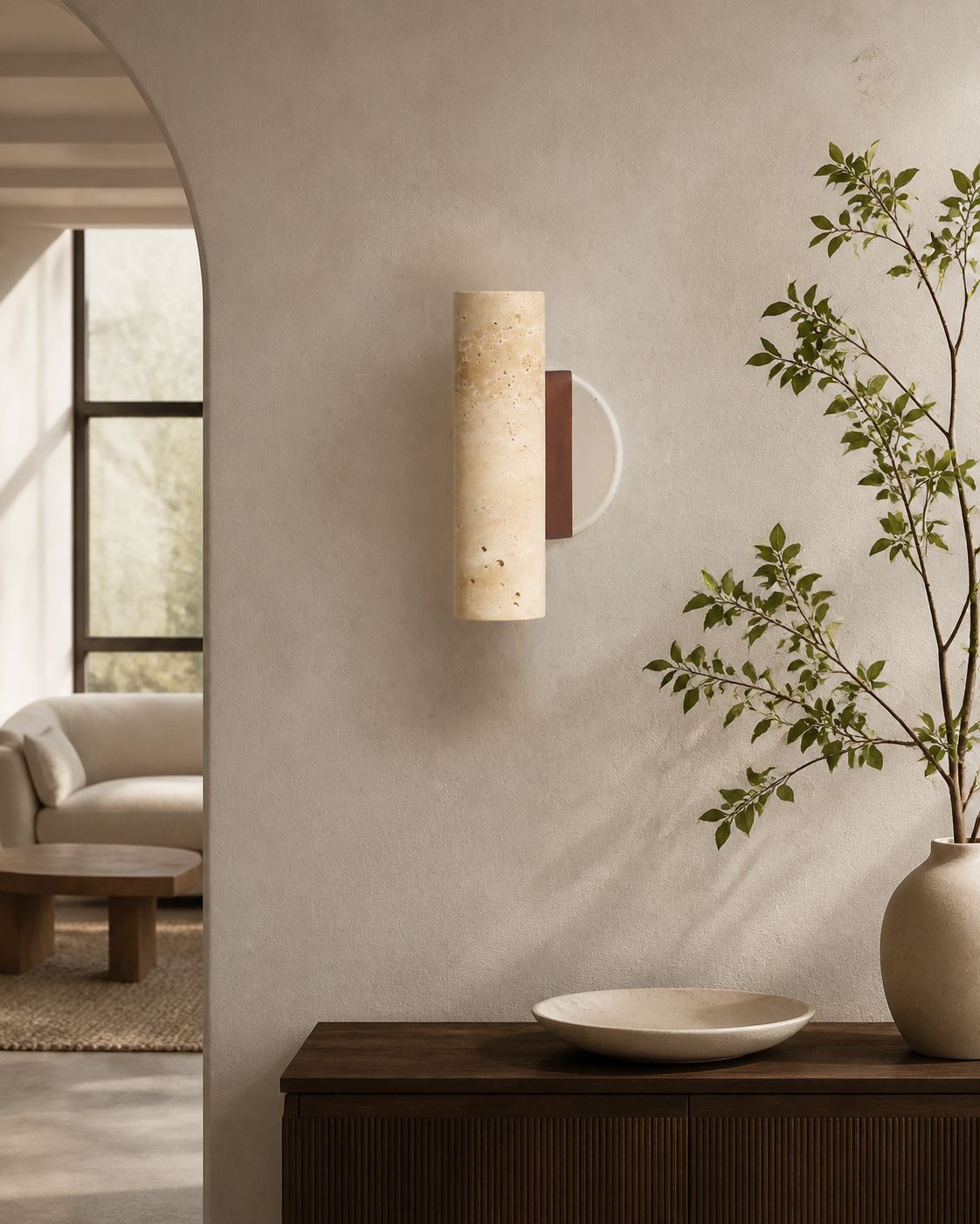 Modern Sculptural Metal Wall Lamp – Minimalist Sconce for Bedroom Living Room Hallway