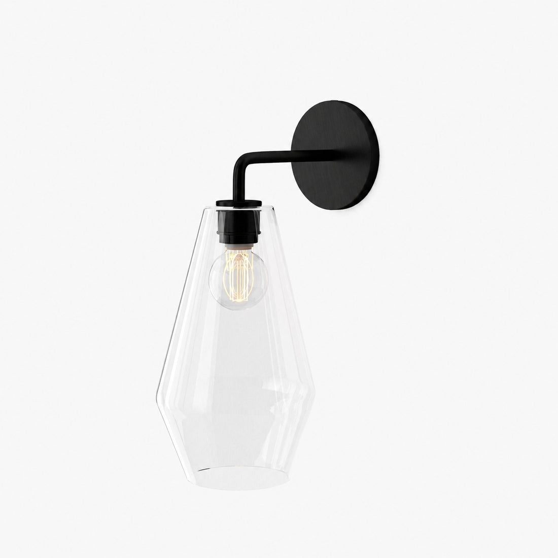 Merin Sculptural Milk Glass Geometric Wall Lamp