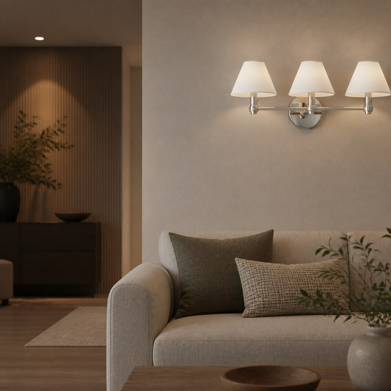 Roven Metal Wall Sconce – Sleek Metal Single or Triple Sconce for Vanity or Bathroom