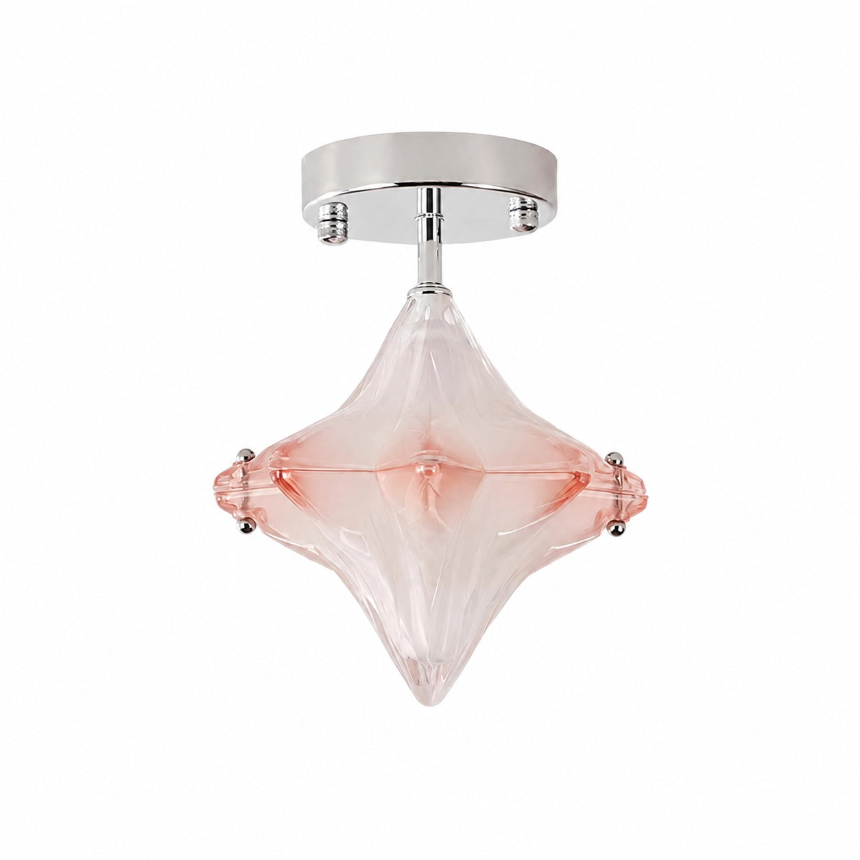 Art Deco Star Ceiling Lamp – Frosted Glass Fixture for Hallway & Entryway – Astris Ceres