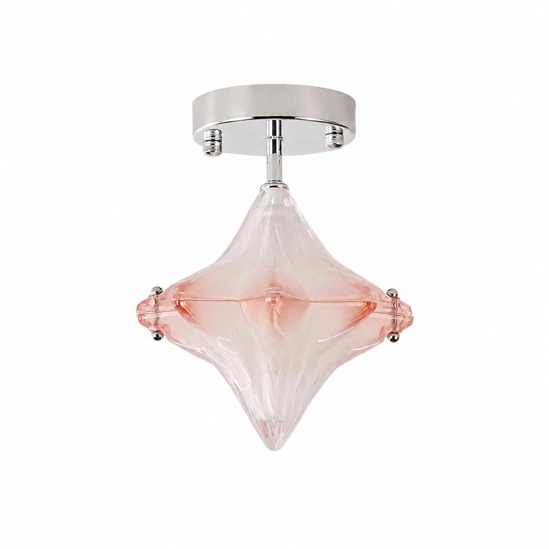 Art Deco Star Ceiling Lamp – Frosted Glass Fixture for Hallway & Entryway – Astris Ceres