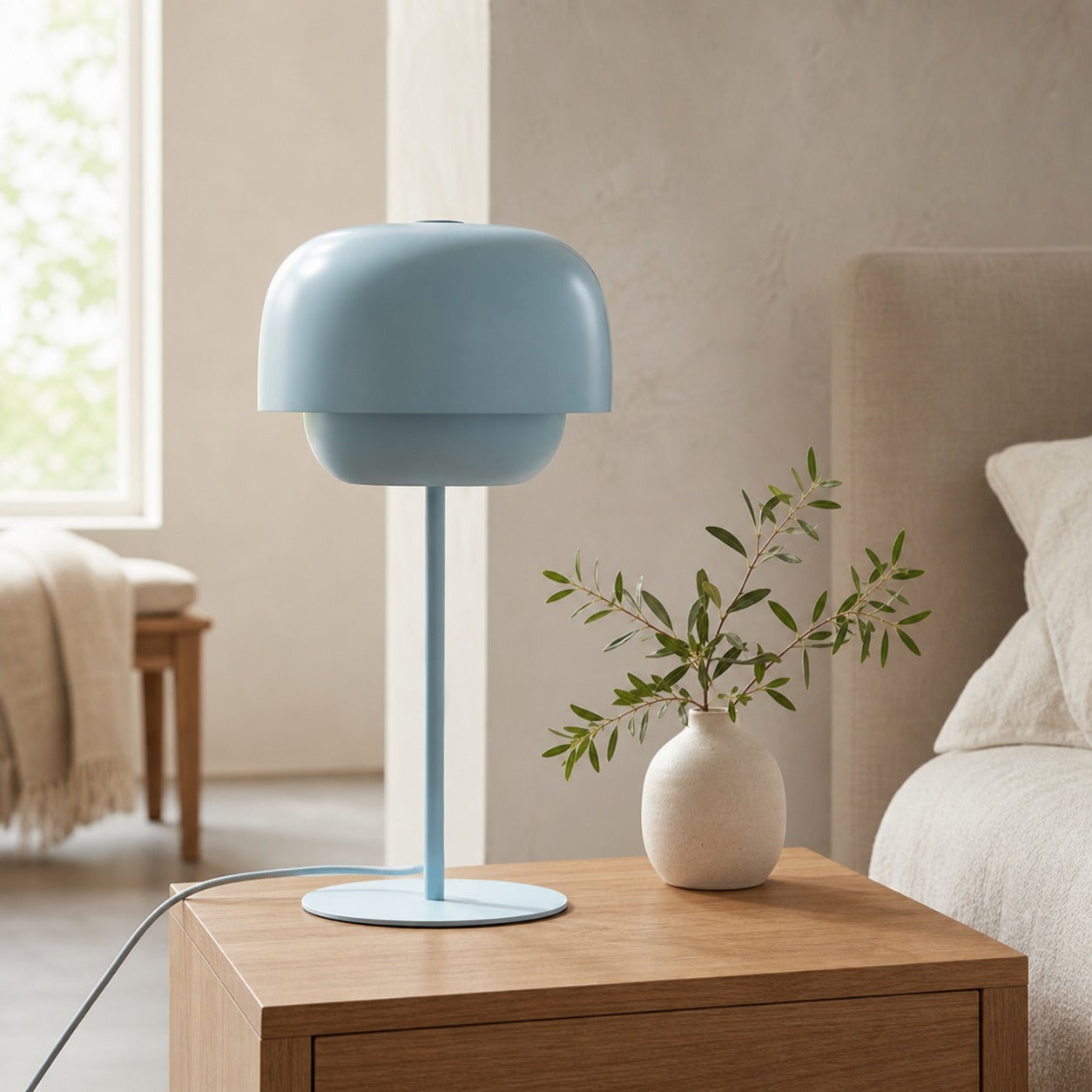 Clinco Contemporary Metal Table Lamp- Retro-Inspired Dome Design
