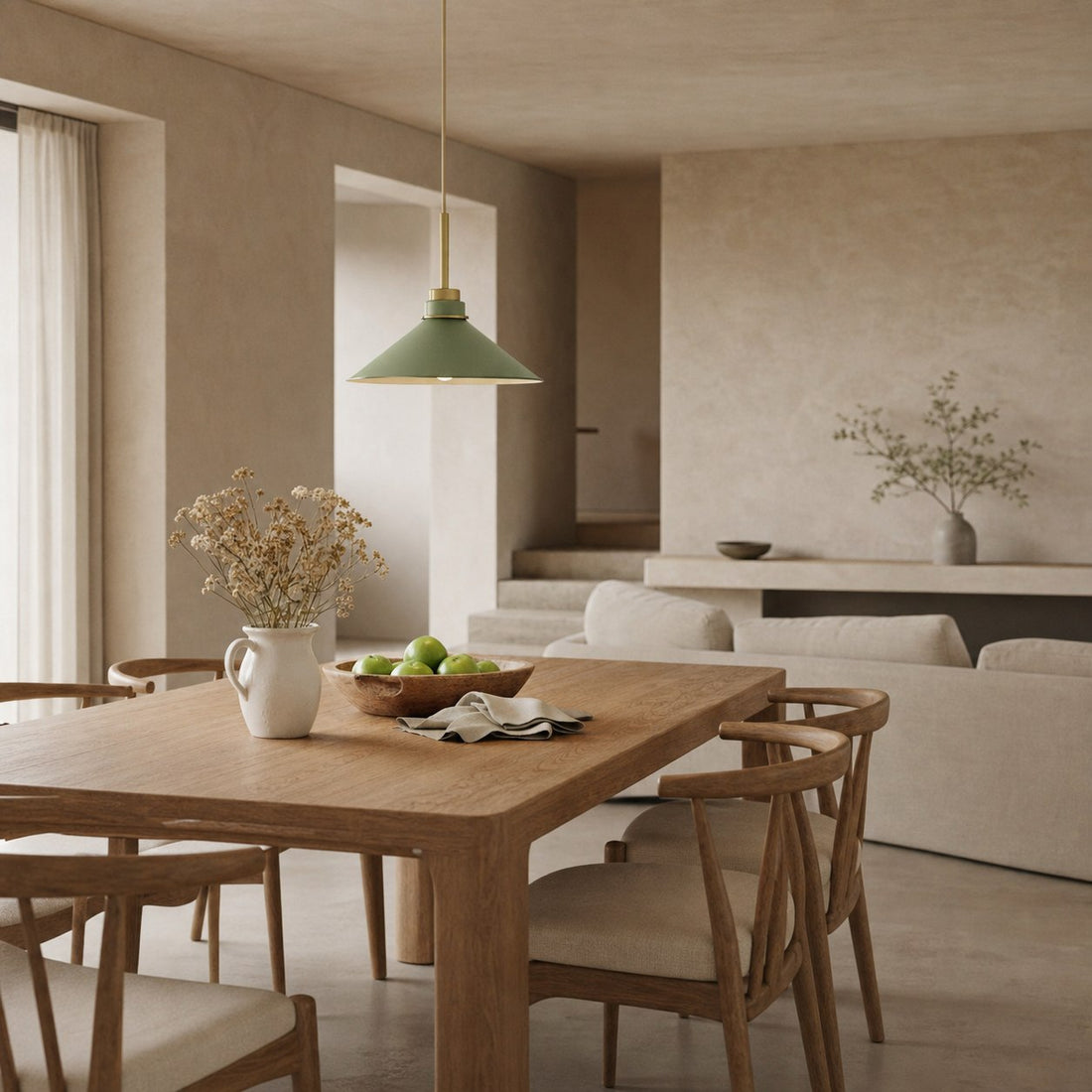 Aurenza Modern Farmhouse Pendant Light - Adjustable Shade for Warm Ambiance