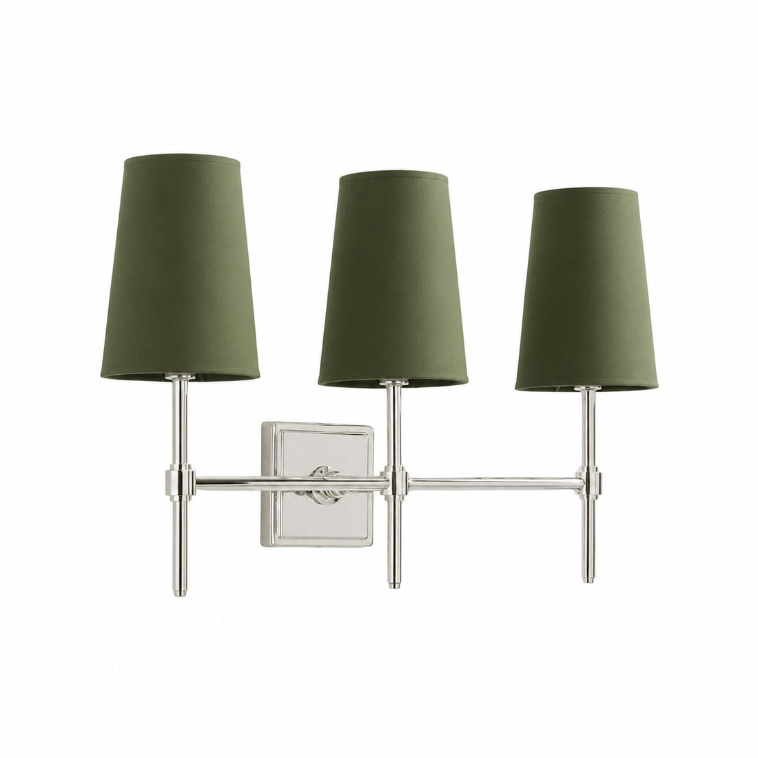 Derlina White Linen Shades Wall Lamp – Retro Metal Multi-Head Lighting Fixture