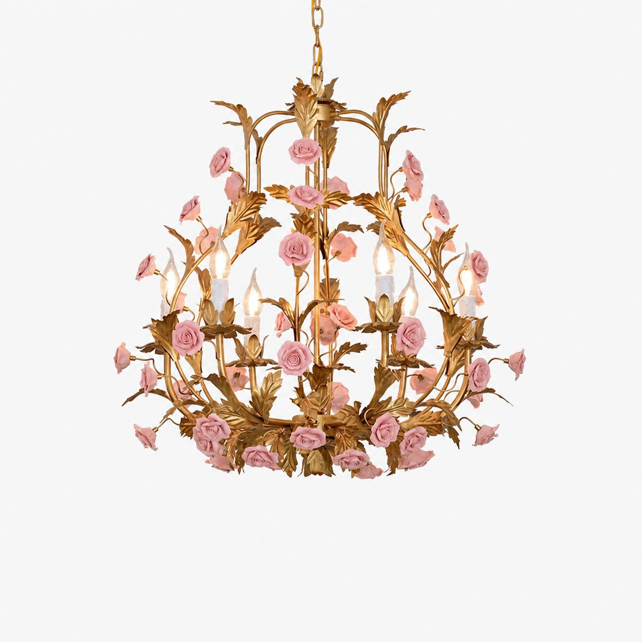 Ceramic Rose Chandelier