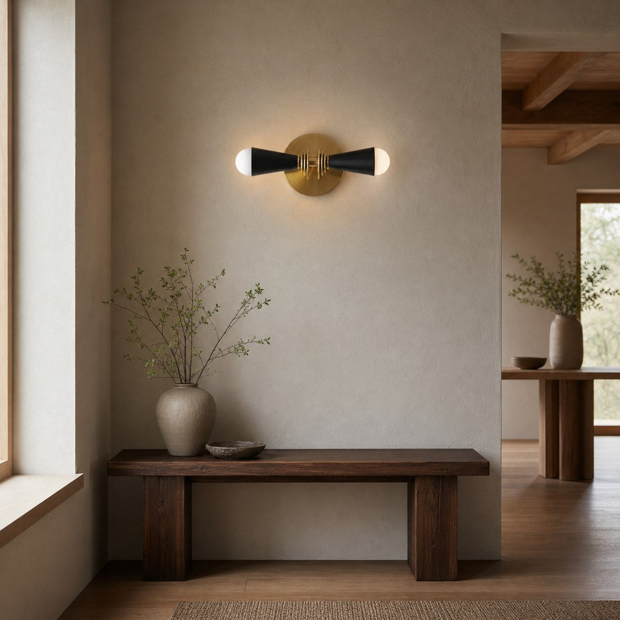 Pyralis Cone Art Deco Wall Light - Multi-Directional Sconce for Vanity or Wall