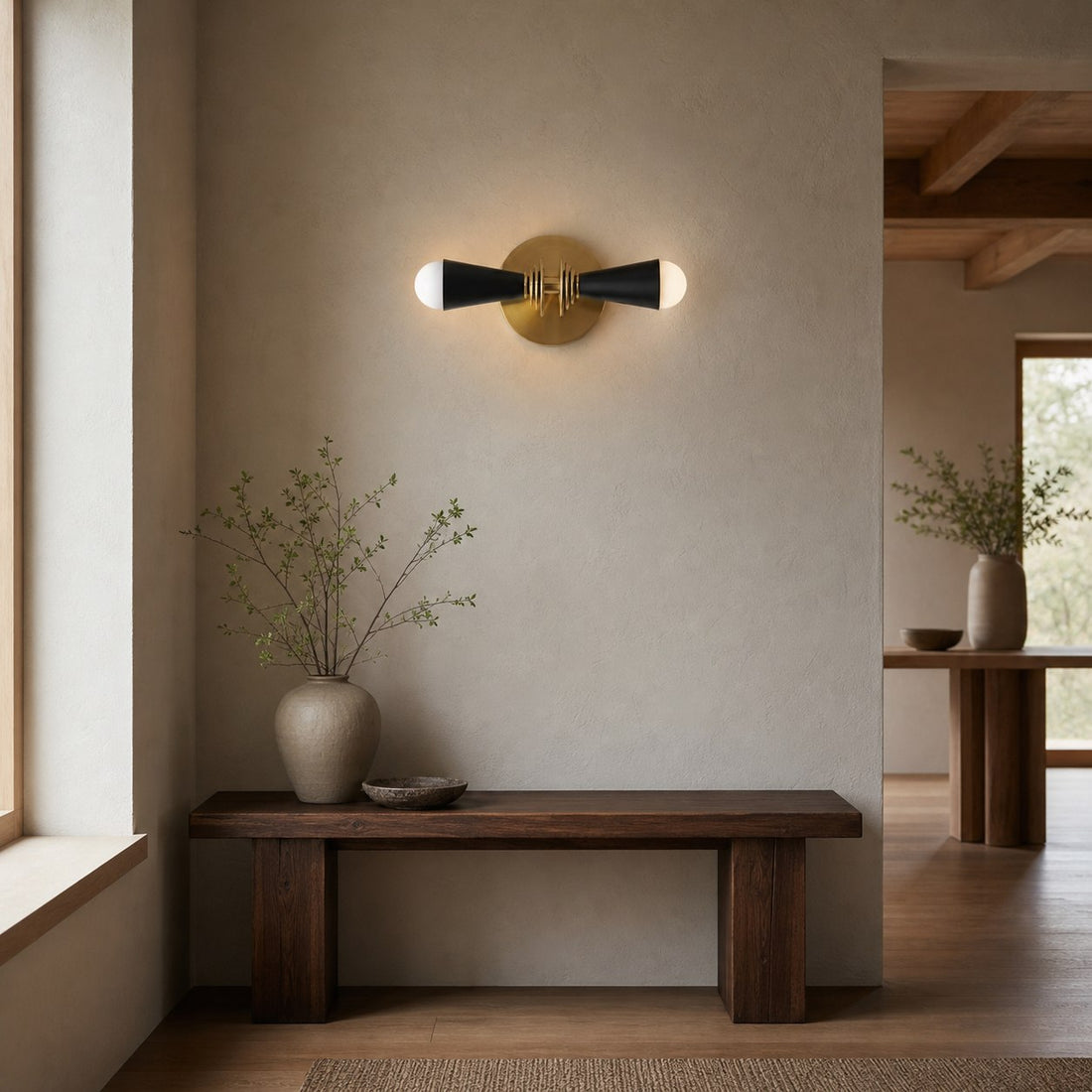 Pyralis Cone Art Deco Wall Light - Multi-Directional Sconce for Vanity or Wall