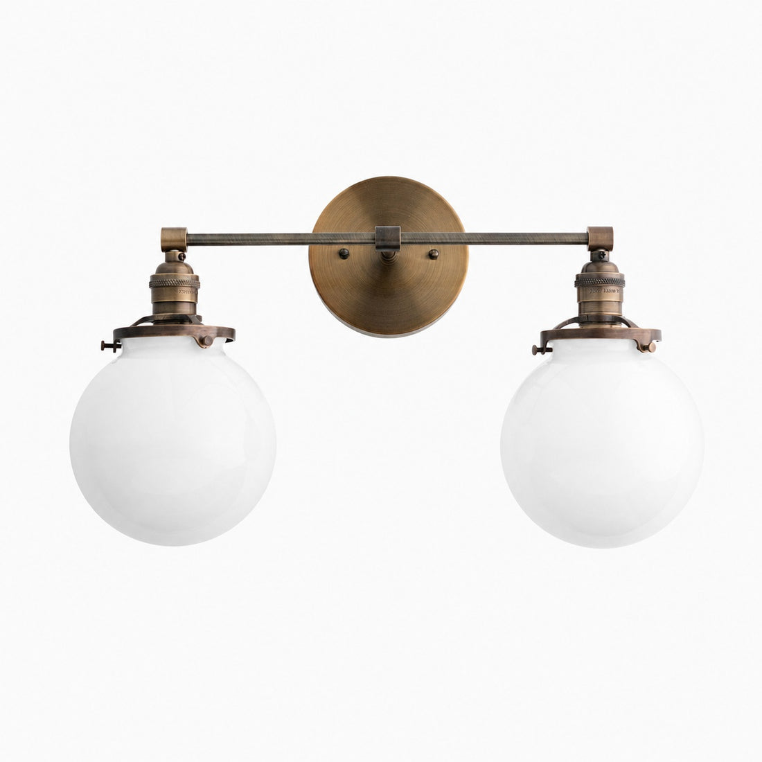 Lumio Globe Glass Globe Vanity Light - Modern Two Light Bathroom Sconce