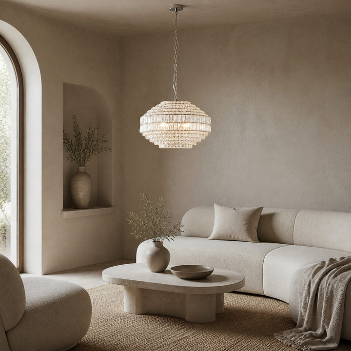 Virelis Style Luxe Crystal Pendant Light – Ambient Lighting for Kitchens & Hospitality Spaces