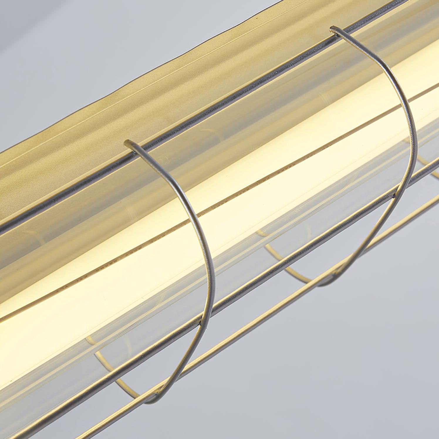 Glass Linearity Chandelier Artisan Clear Cast Iron Metal Sleek Sparkling