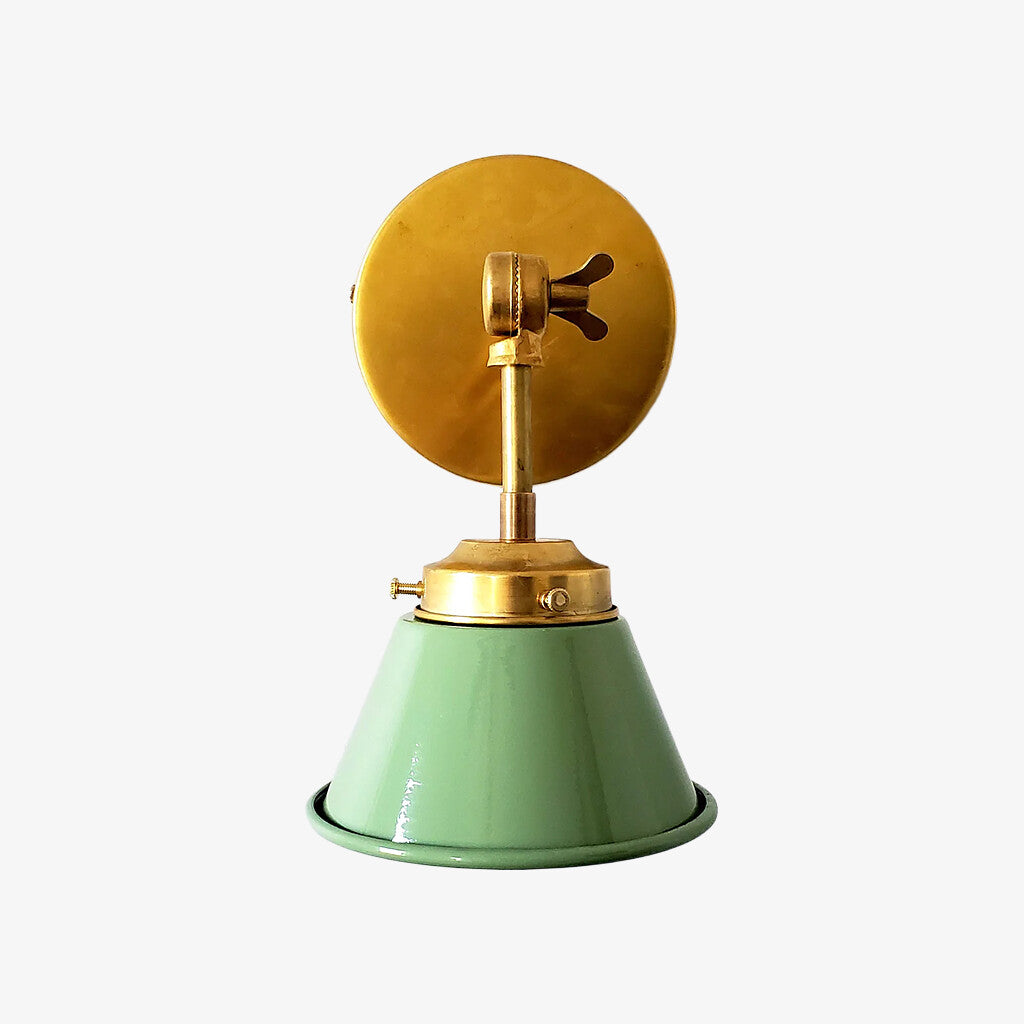 Modern Cone With Elegant Swivel Mechanism Brass Wall Lamp
