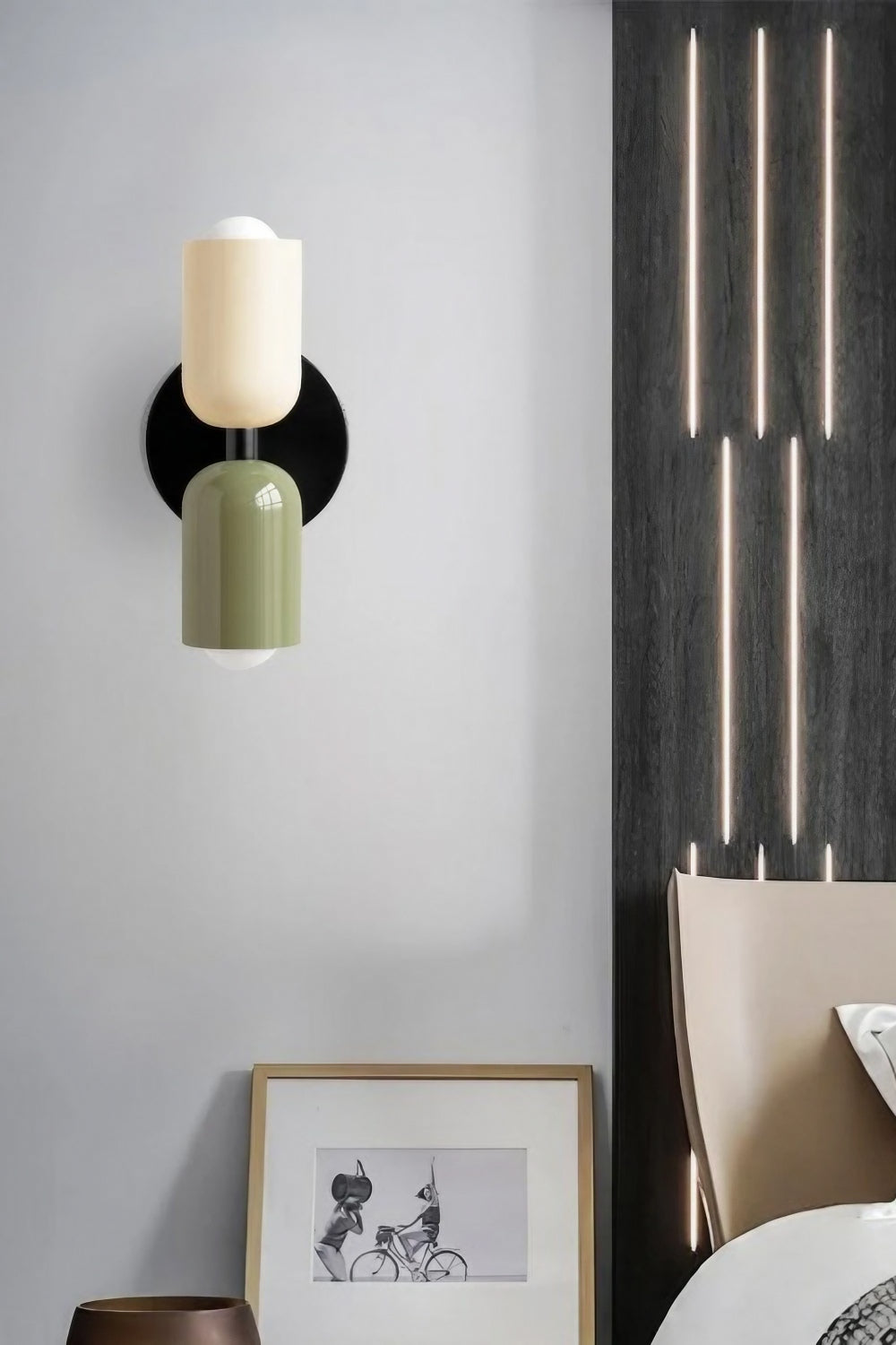 Double head macaroon color up and down wall sconce