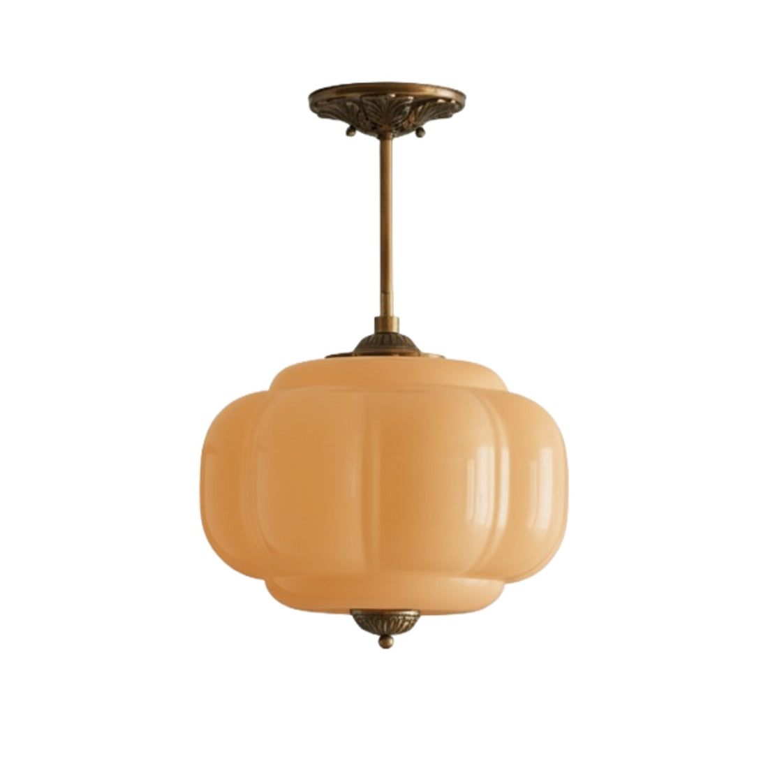 Antique Brass Green Glass Eloise Pendant Light