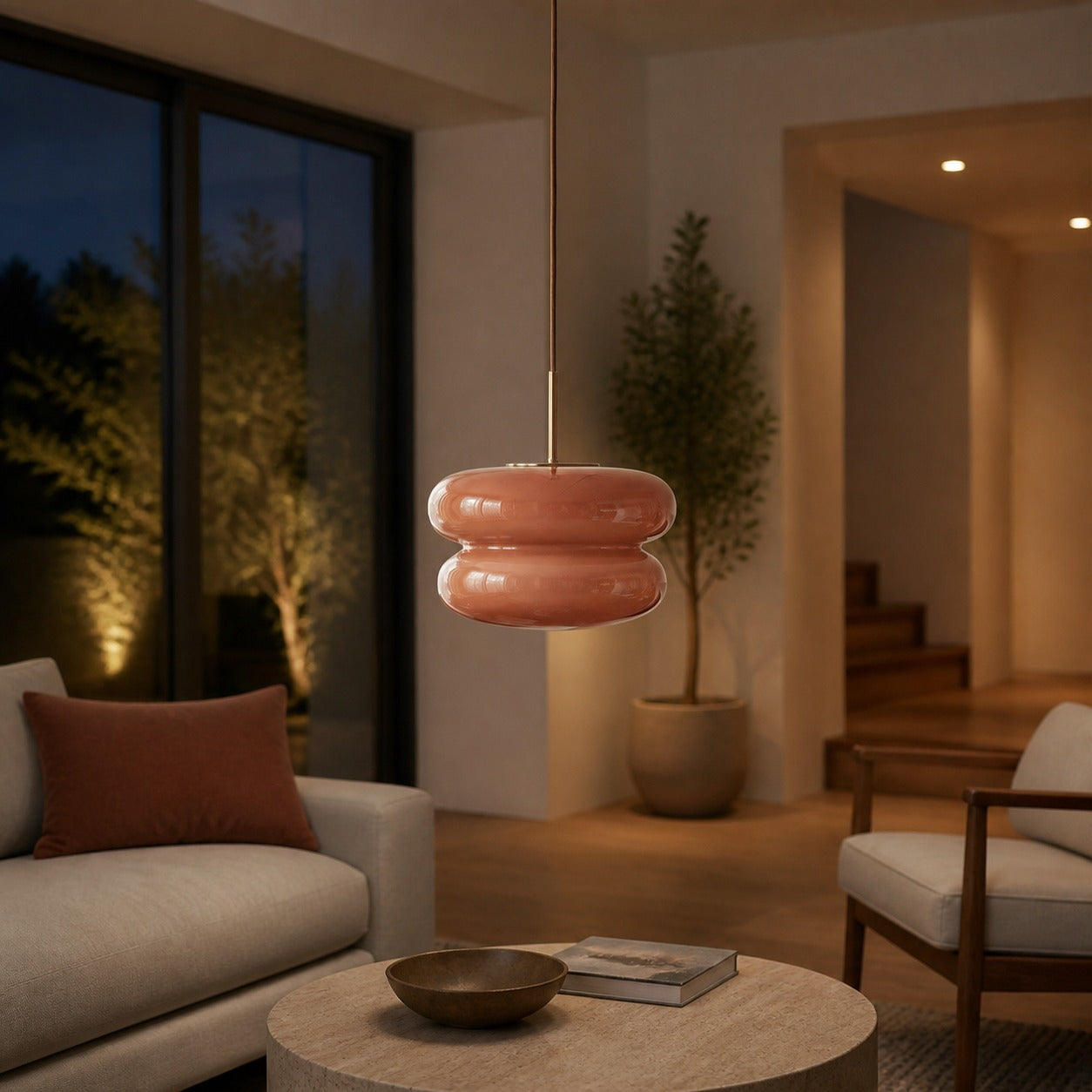 Orra Opal Glass Pendant Lamp - Modern Hanging Lamp