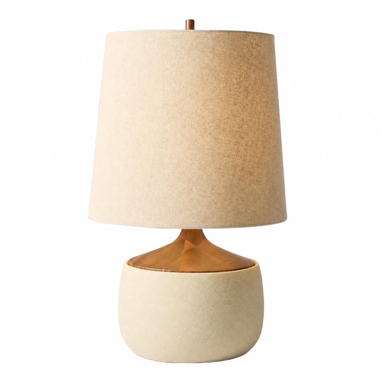 Avero Contemporary Table Lamp - Textured Cement Design for Living Room and Office