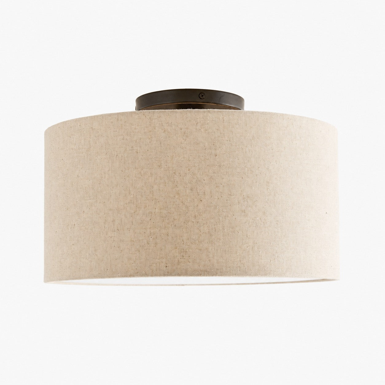 Jelvane Drum Flush Mount with Fabric Shade