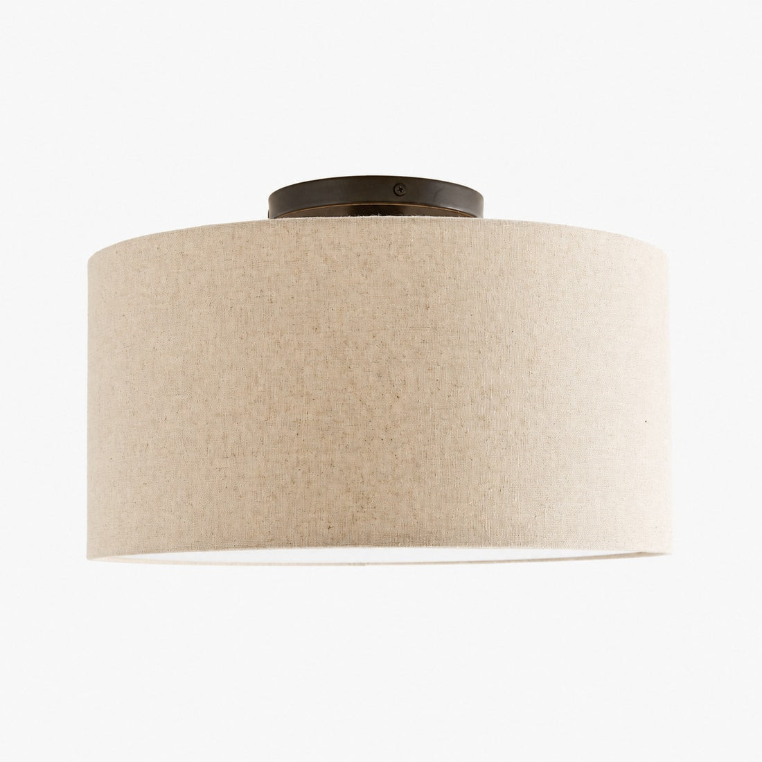 Jelvane Drum Flush Mount with Fabric Shade