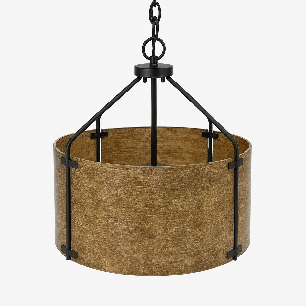 Oryven Modern Rustic Pendant Lighting - Drum Shade Hanging Lamp - Versatile Industrial Style for Home U07