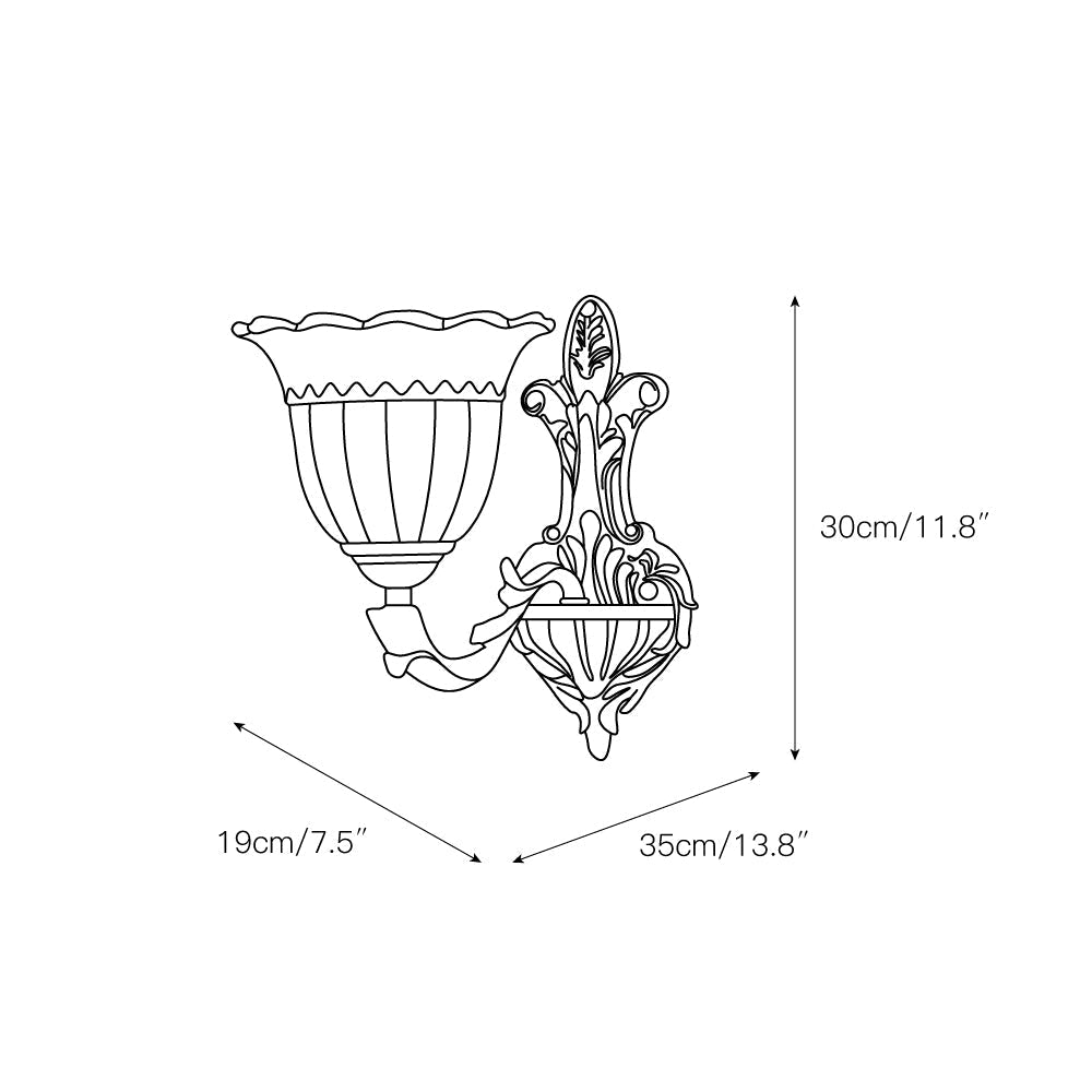 Bloom Flower Brass Sconce