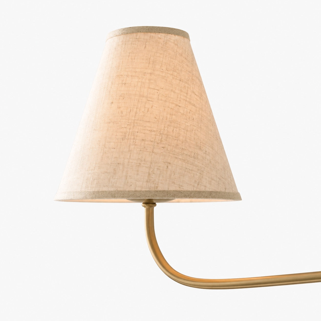 Fibura Metal Modern Linen Shade Linear Chandelier - Clean Lines