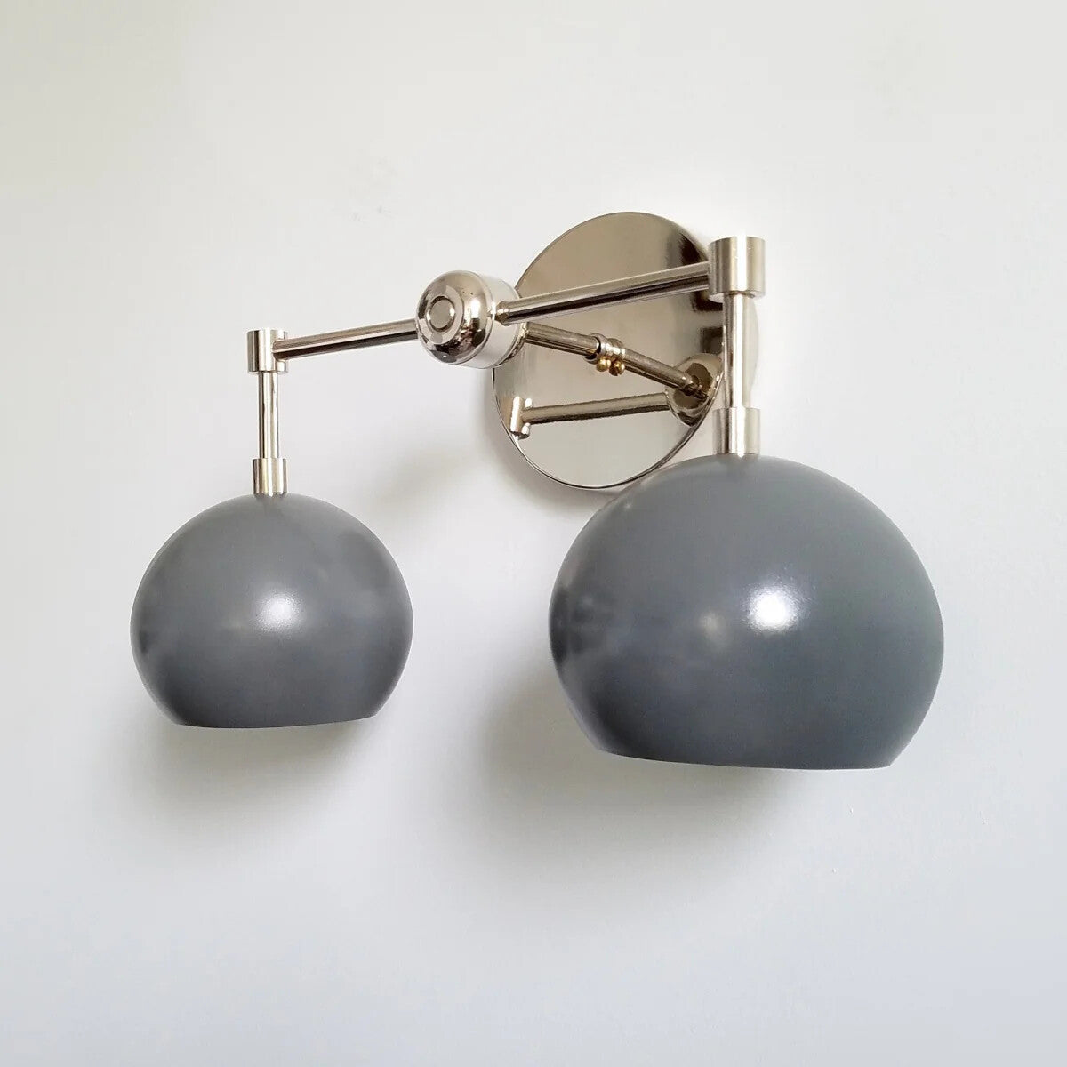 Grey Shades Sconce - Double Head Vanity Bathroom Wall Light
